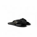 Padded Slides in Black Nappa Leather