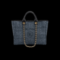 Large Deauville Tote in Dark Blue and Blue-Gray