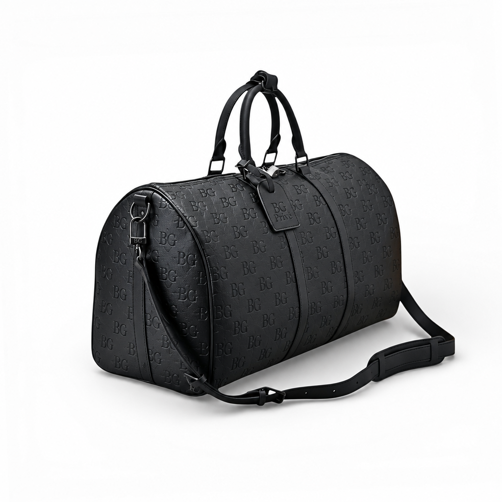 Keepall 50 Bandoulière in Black Monogram Shadow Leather