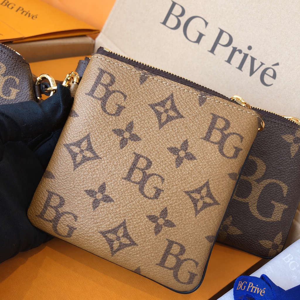 Trio Pouch Monogram Giant, Reverse &amp; Mini M68756