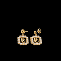 Pearl Square Drop Earrings