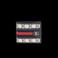 Ophidia Bifold Wallet in Beige and Blue
