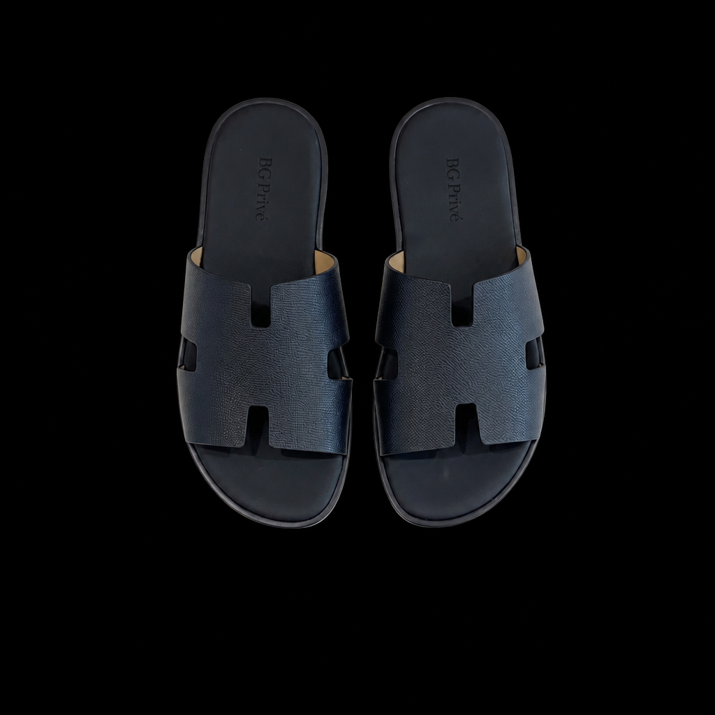 Izmir Sandal in Black Calfskin