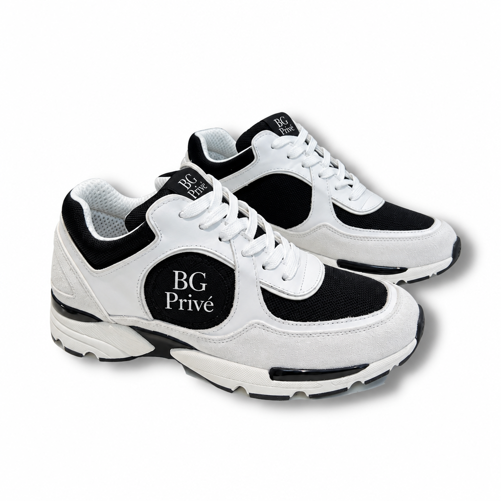 Mesh, Suede Calfskin &amp; Grained Calfskin Sneakers