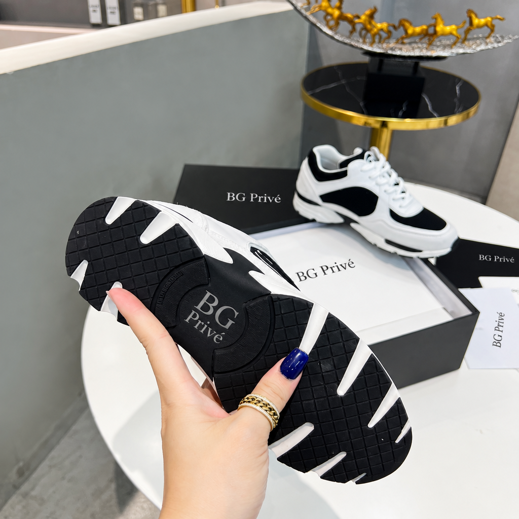 Mesh, Suede Calfskin &amp; Grained Calfskin Sneakers