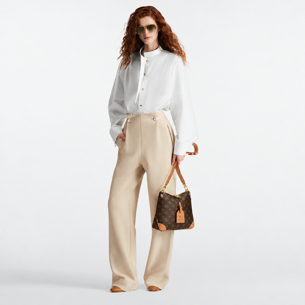 Odeon MM Monogram Bag, Natural Trim
