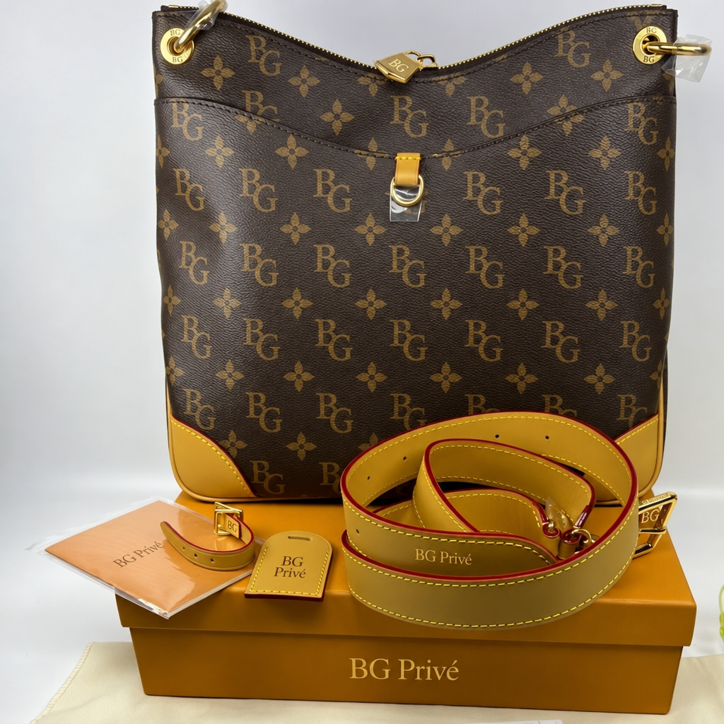 Odeon MM Monogram Bag, Natural Trim