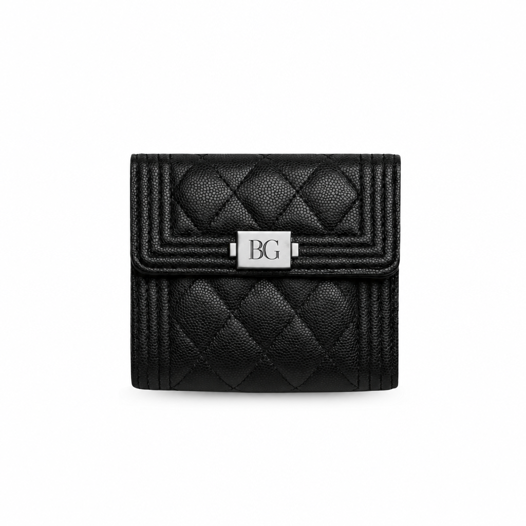 BOY Small Flap Wallet in Black Grained Calfskin