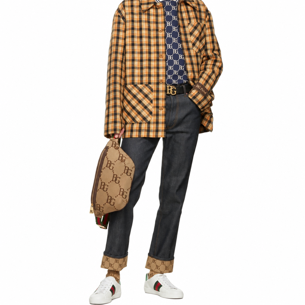 Jumbo Belt Bag in Camel and Ebony