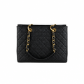 GST Bag – Grand Shopping Tote in Black Caviar with Gold-Tone Hardware