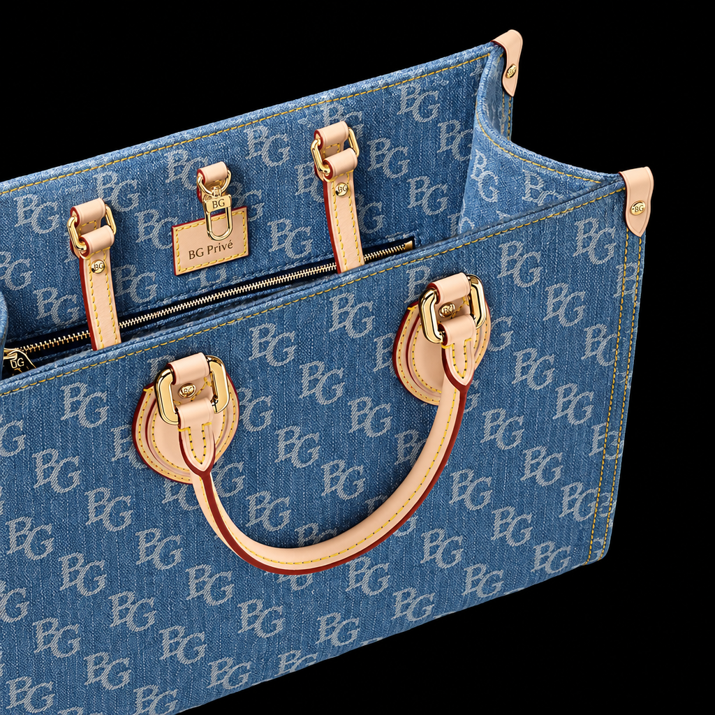 OnTheGo MM Monogram Denim Tote Bag