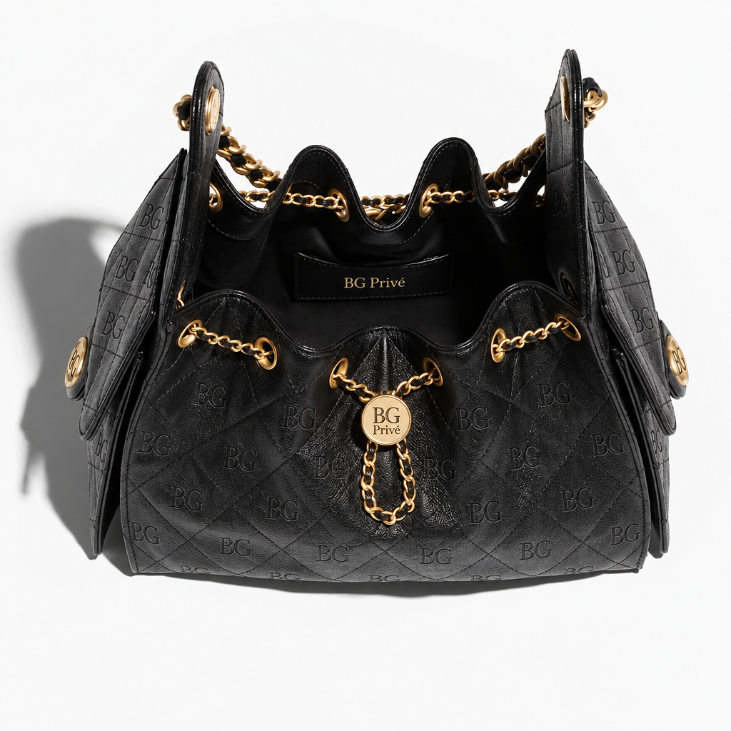 25 Small Handbag in Black Grained Calfskin