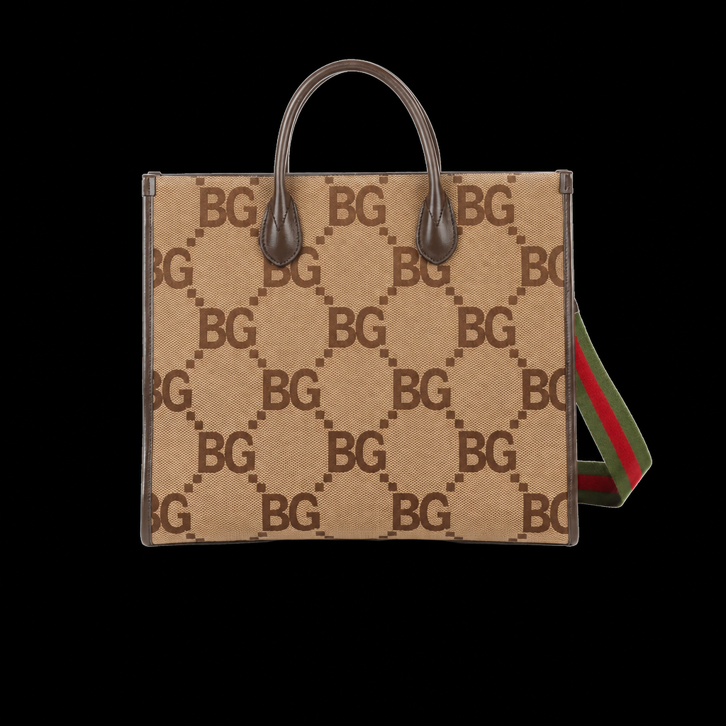 Tote Bag with Jumbo , Camel and Ebony