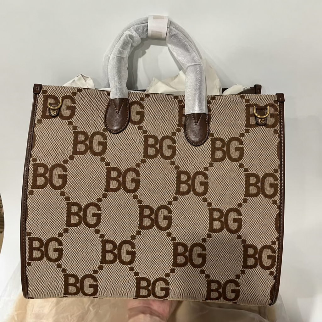 Tote Bag with Jumbo , Camel and Ebony
