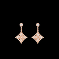 Color Blossom BB Star Earrings in Pink Gold and Diamonds