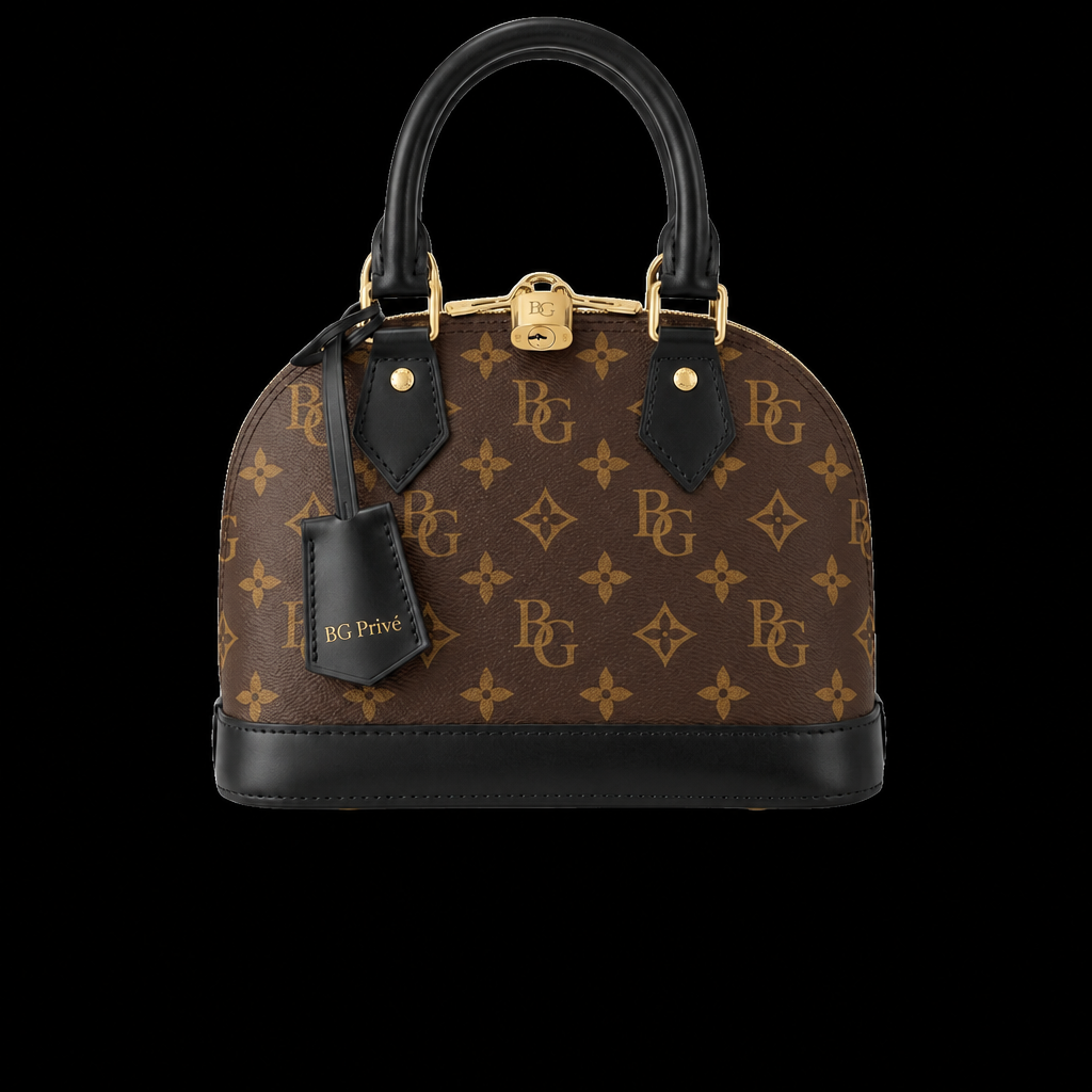 Alma BB in Monogram Canvas with Black Trim