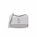 Sunset Wallet in White Crocodile-Embossed Leather