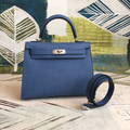 Kelly 25 Sellier Handbag in Dark Blue