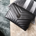 Loulou Medium Bag in Black Quilted Leather