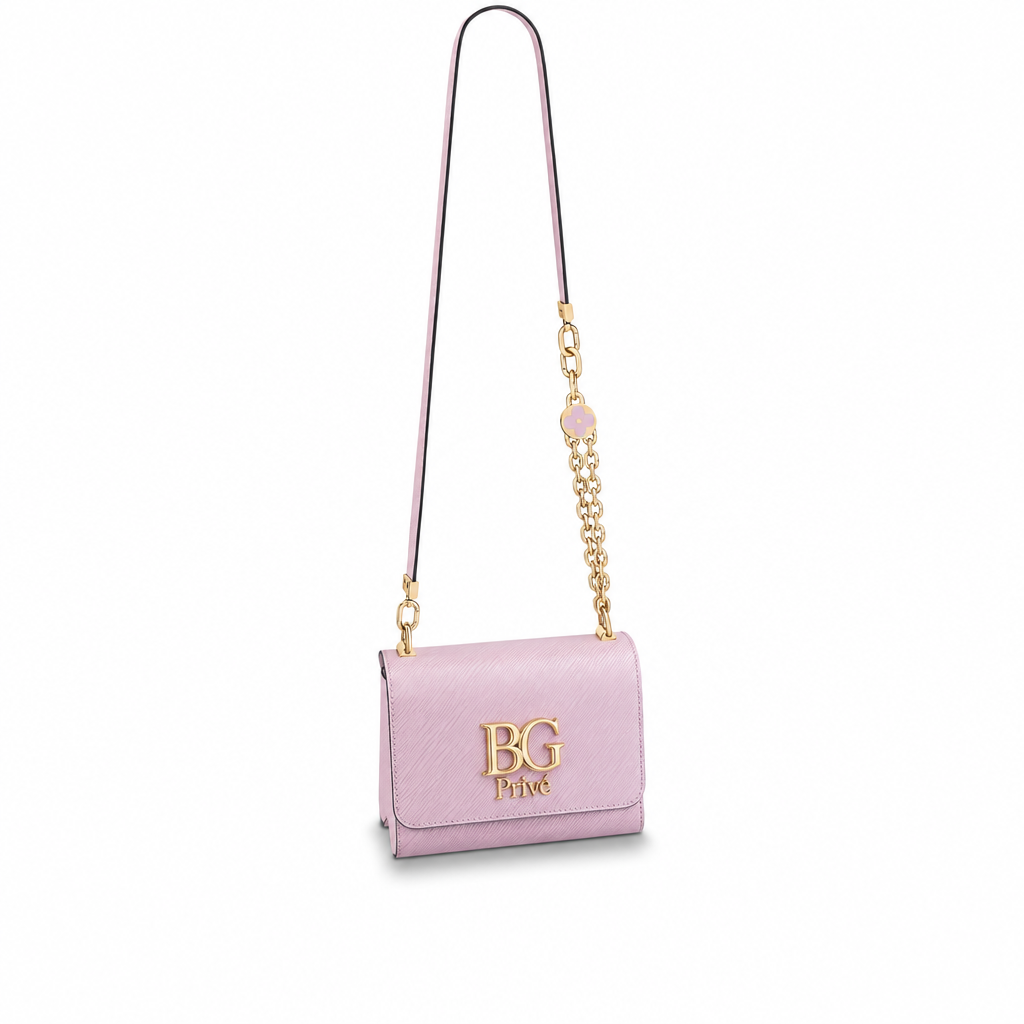 Twist PM Wisteria Epi Leather Bag with Enamel Monogram Flower Chain