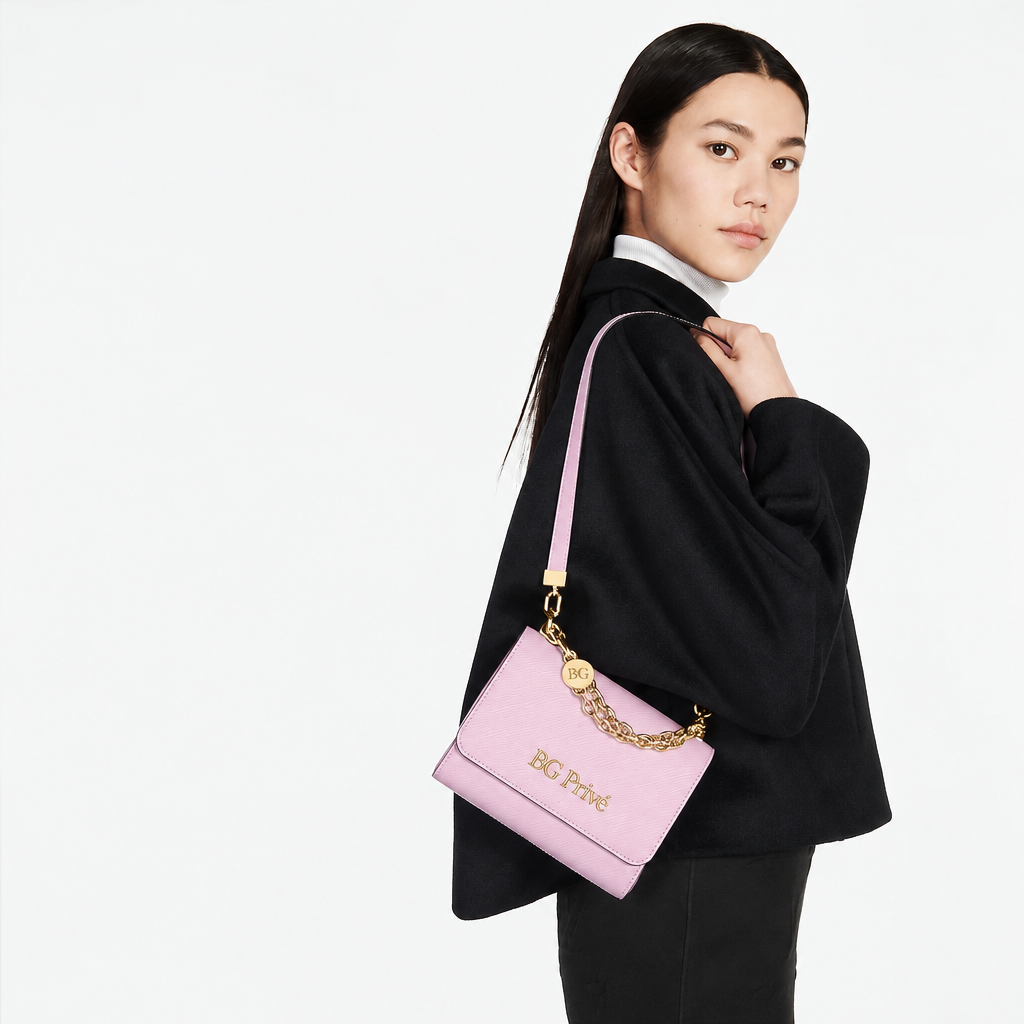 Twist PM Wisteria Epi Leather Bag with Enamel Monogram Flower Chain