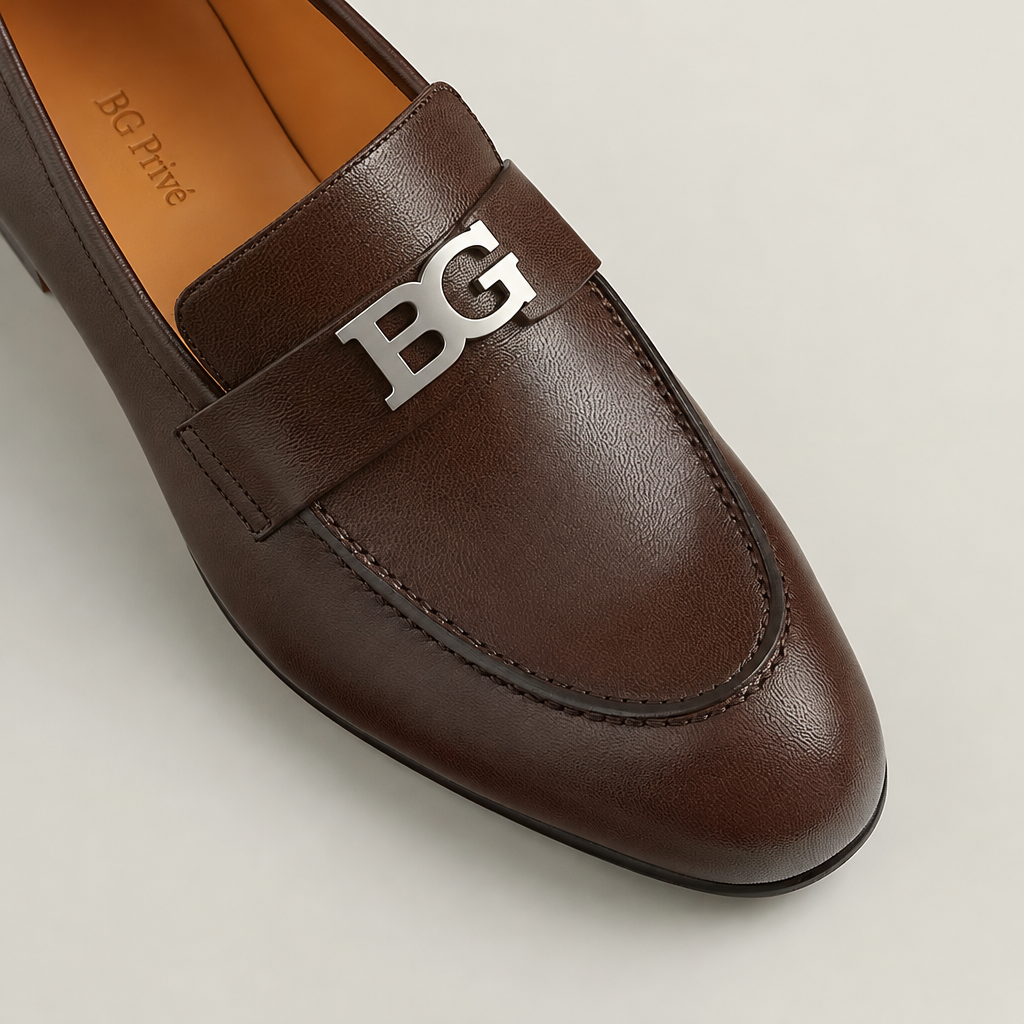 Paris loafer in Marron Ébène Grained Calfskin