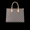 OnTheGo MM Monogram Denim Tote in Washed Gray