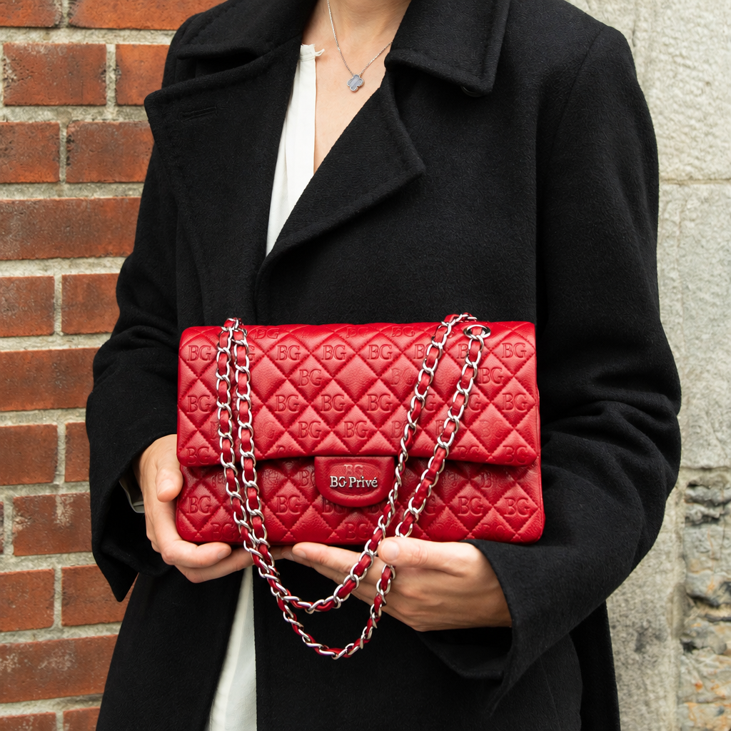 Classic Flap Medium Classic 11.12 Double Flap Bag in Red Lambskin
