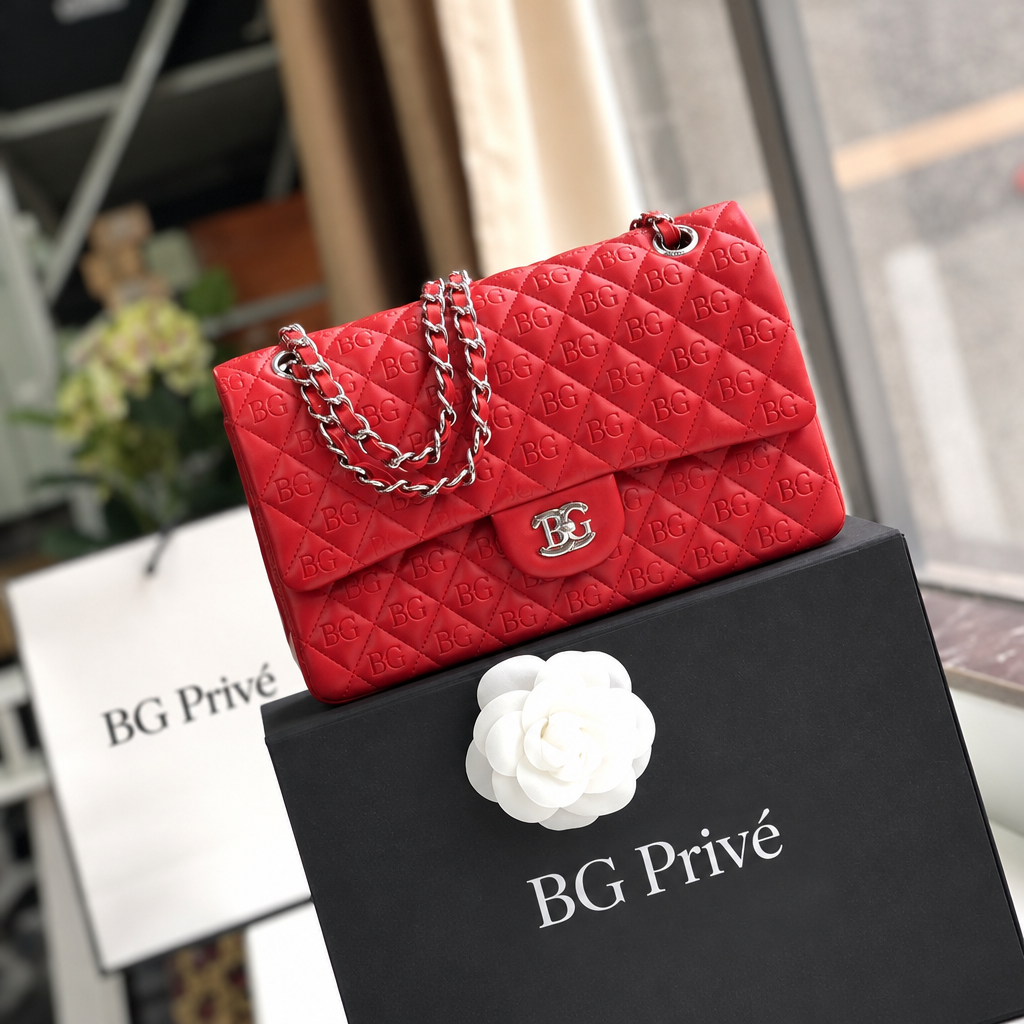 Classic Flap Medium Classic 11.12 Double Flap Bag in Red Lambskin