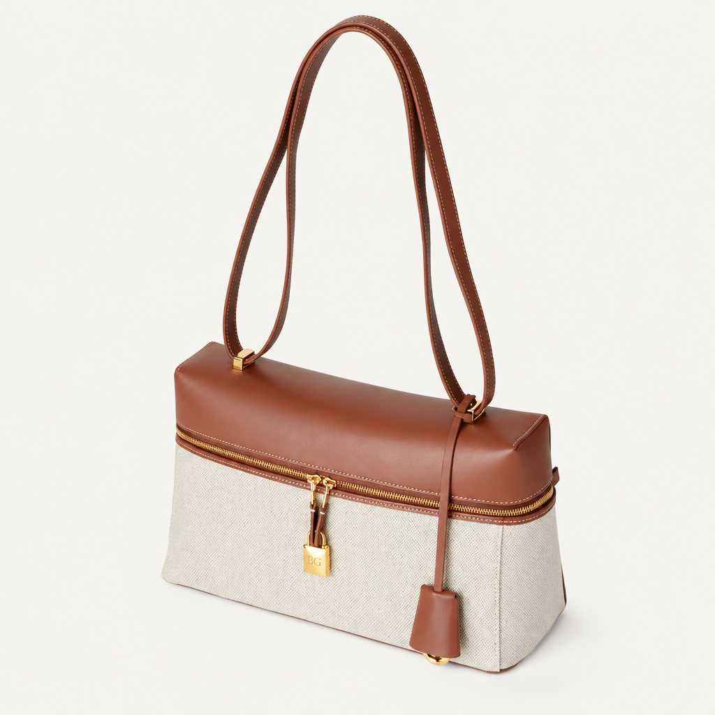 Extra Bag L27 Cotton-Linen Bag Natural/Caramel Sugar