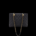 GST Grand Shopping Tote in Black Caviar Leather with Gold Hardware