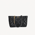 19 Tote in Black Shiny Lambskin