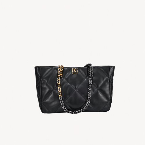 19 Tote in Black Shiny Lambskin