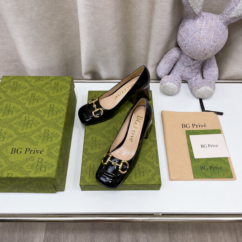 Jolene Pumps in Black Patent Leather