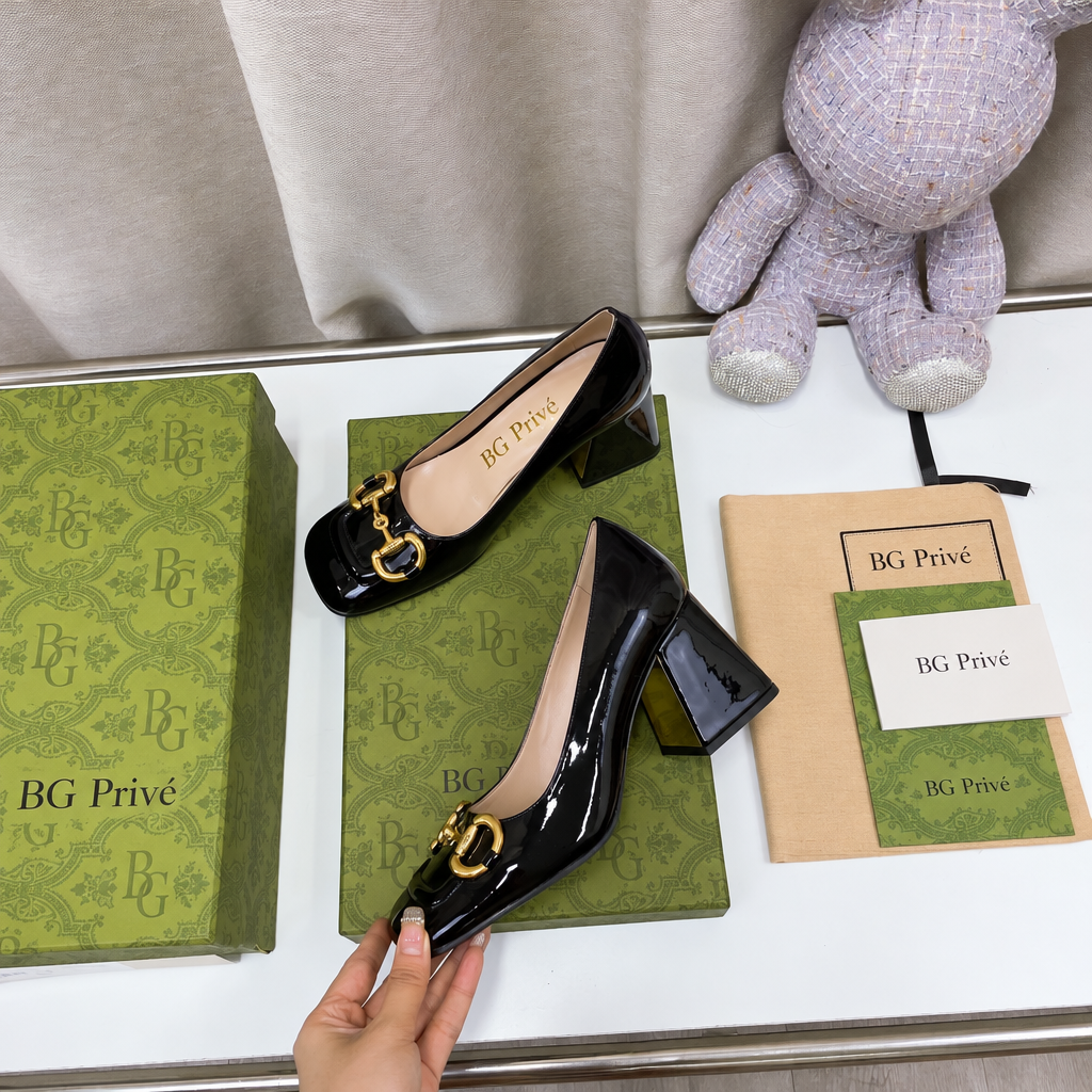 Jolene Pumps in Black Patent Leather