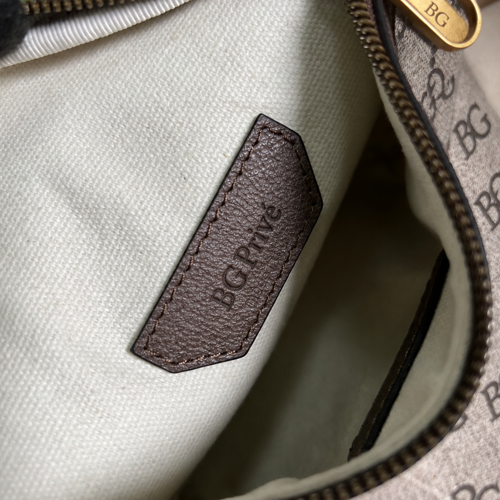 Belt Bag with Interlocking G in Beige and Ebony