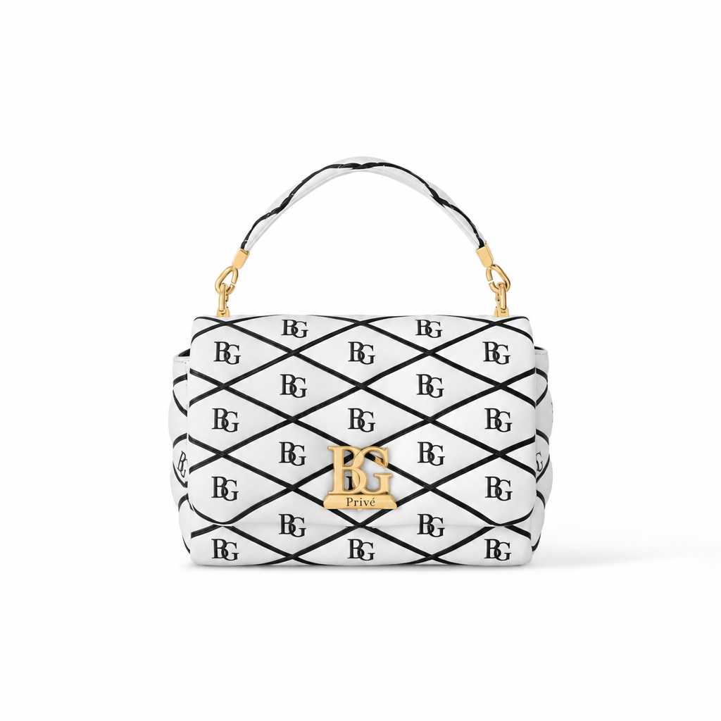 GO-14 MM Malletage Handbag White/Black
