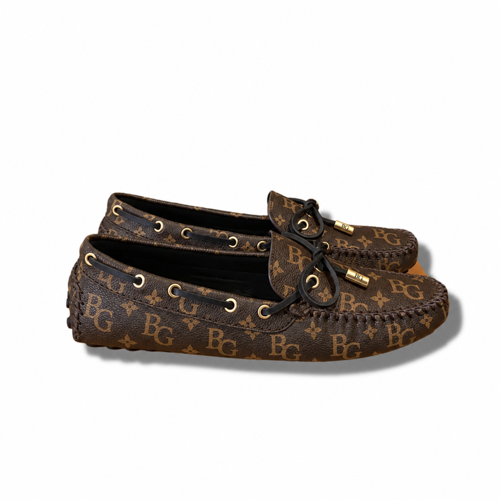 Gloria Flat Loafer in Brown Monogram Canvas