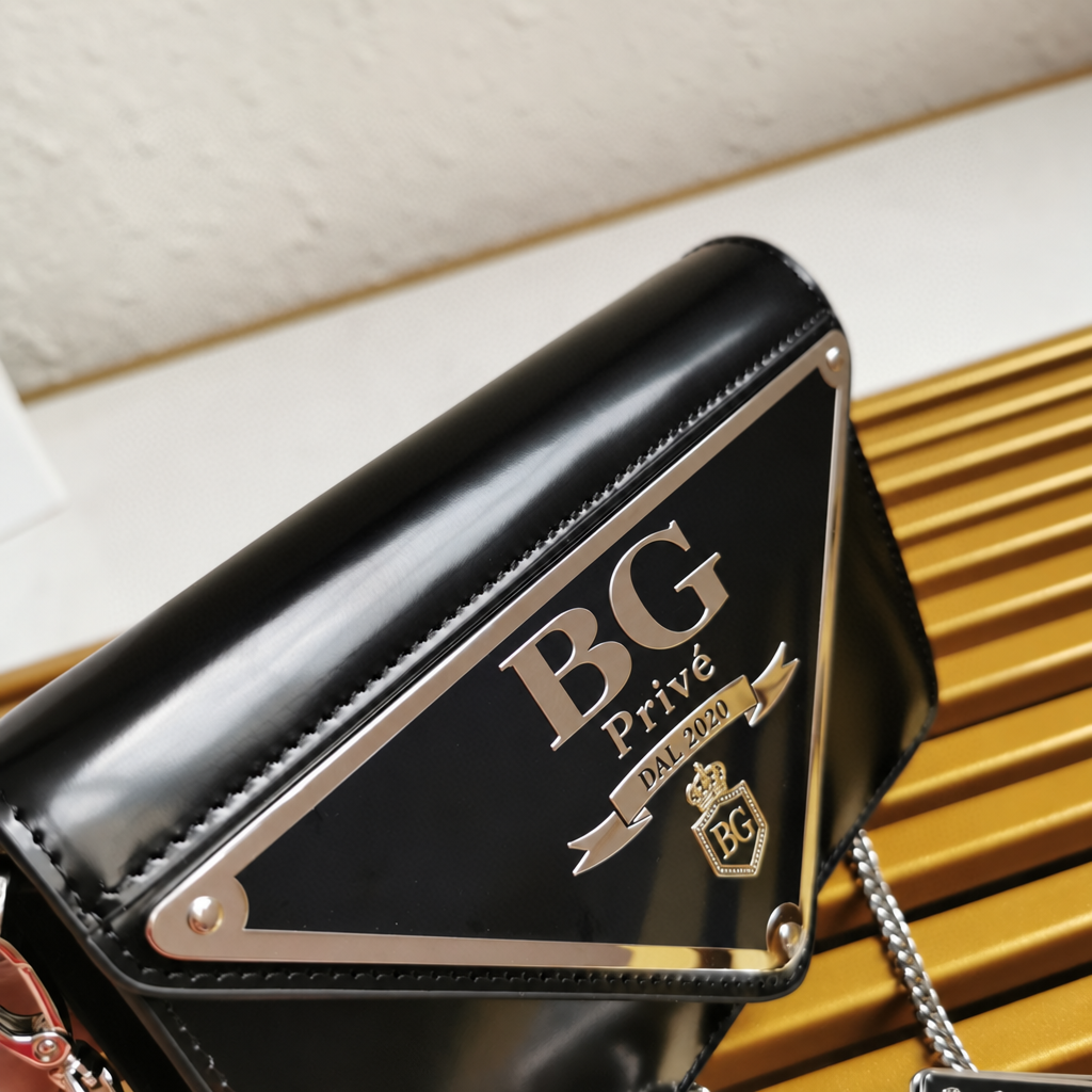 Triangle Bag Mini Patent Leather Shoulder Bag