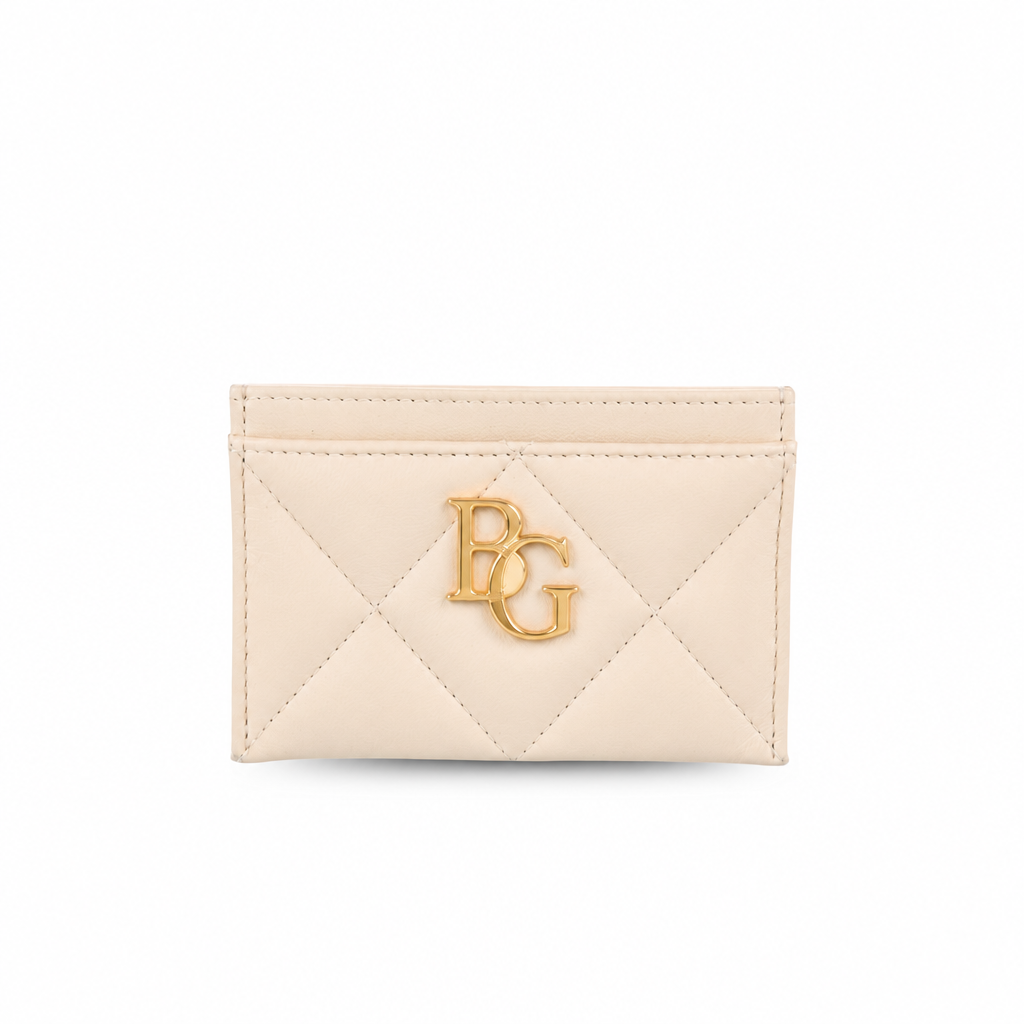 19 Zip Card Holder Beige Lambskin AP0949
