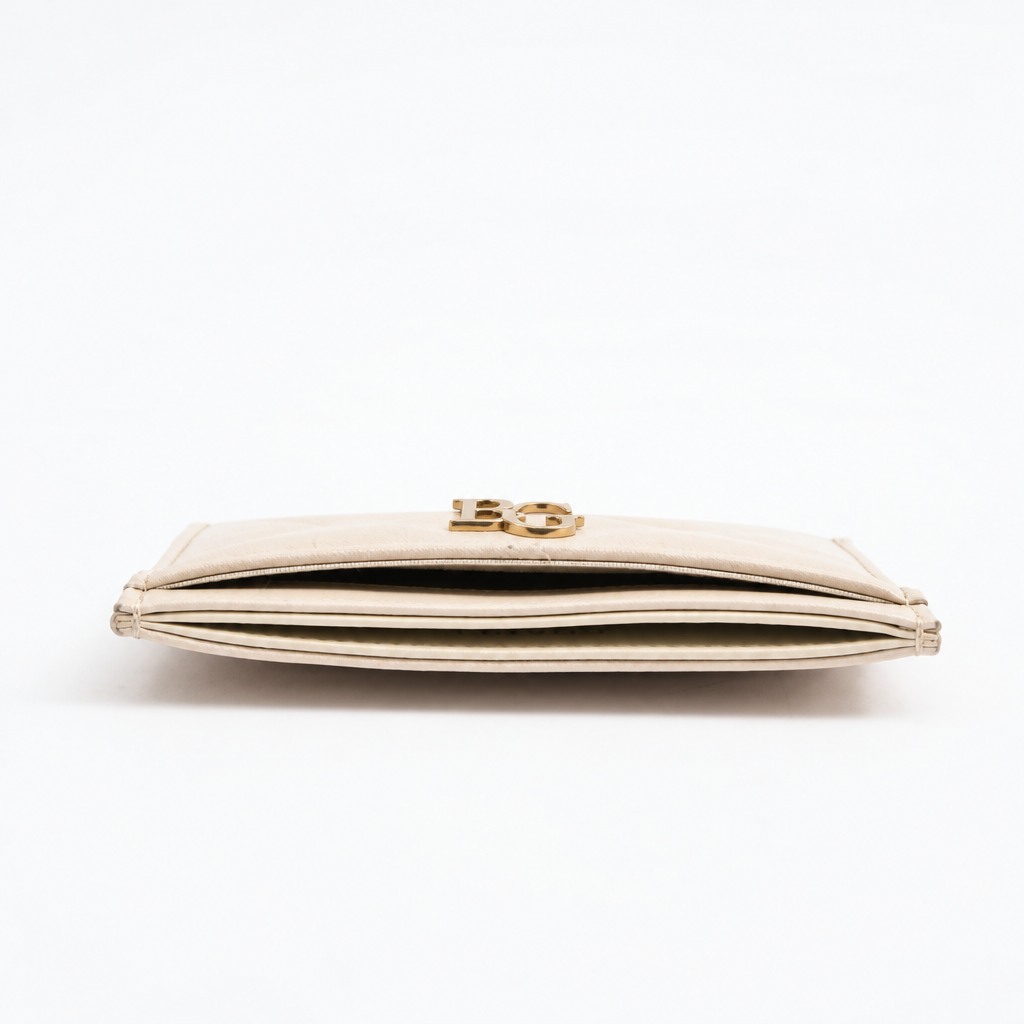 19 Zip Card Holder Beige Lambskin AP0949