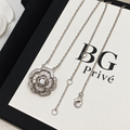 Crystal Camellia Pendant Necklace