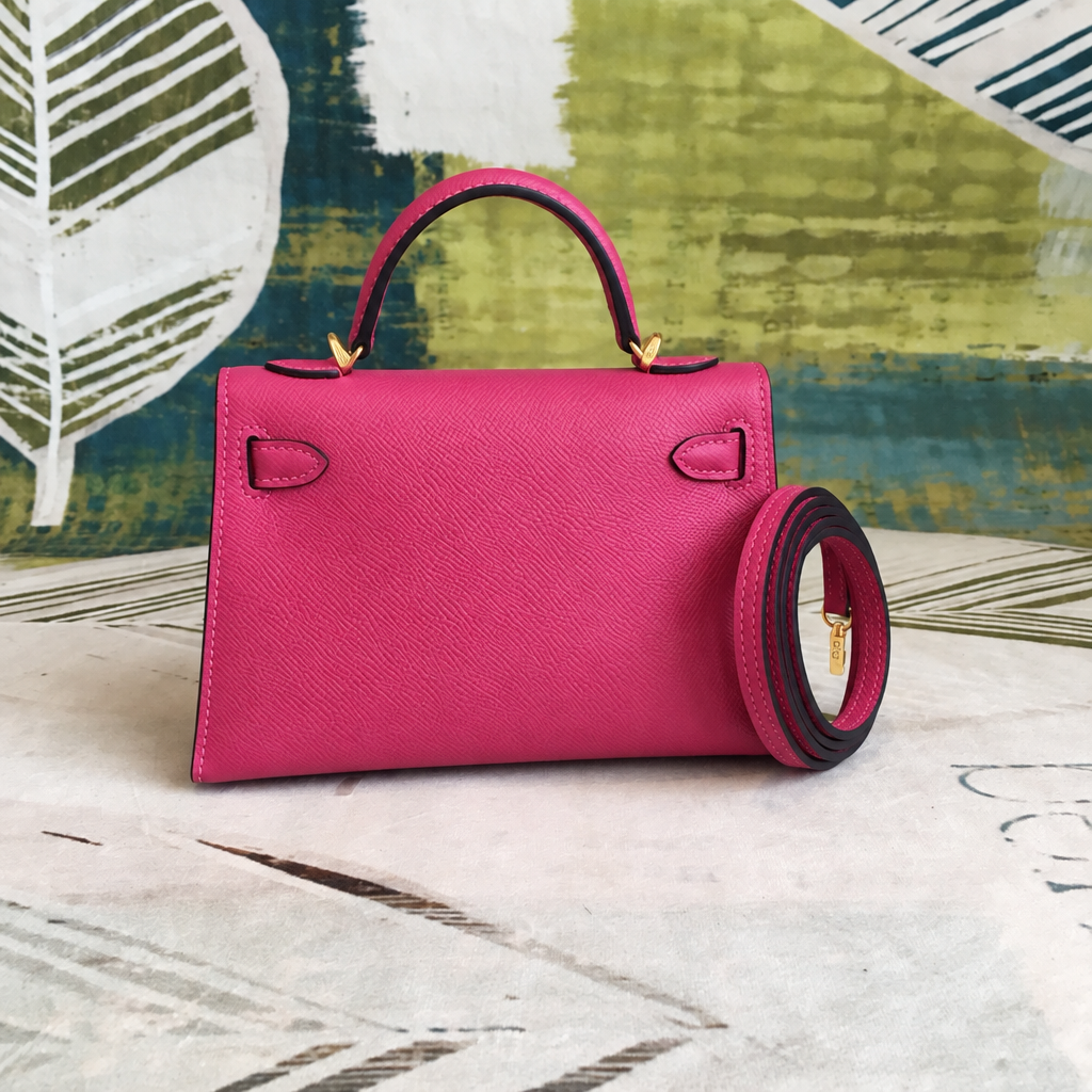 Mini Kelly 20 Sellier Pink Shoulder Bag