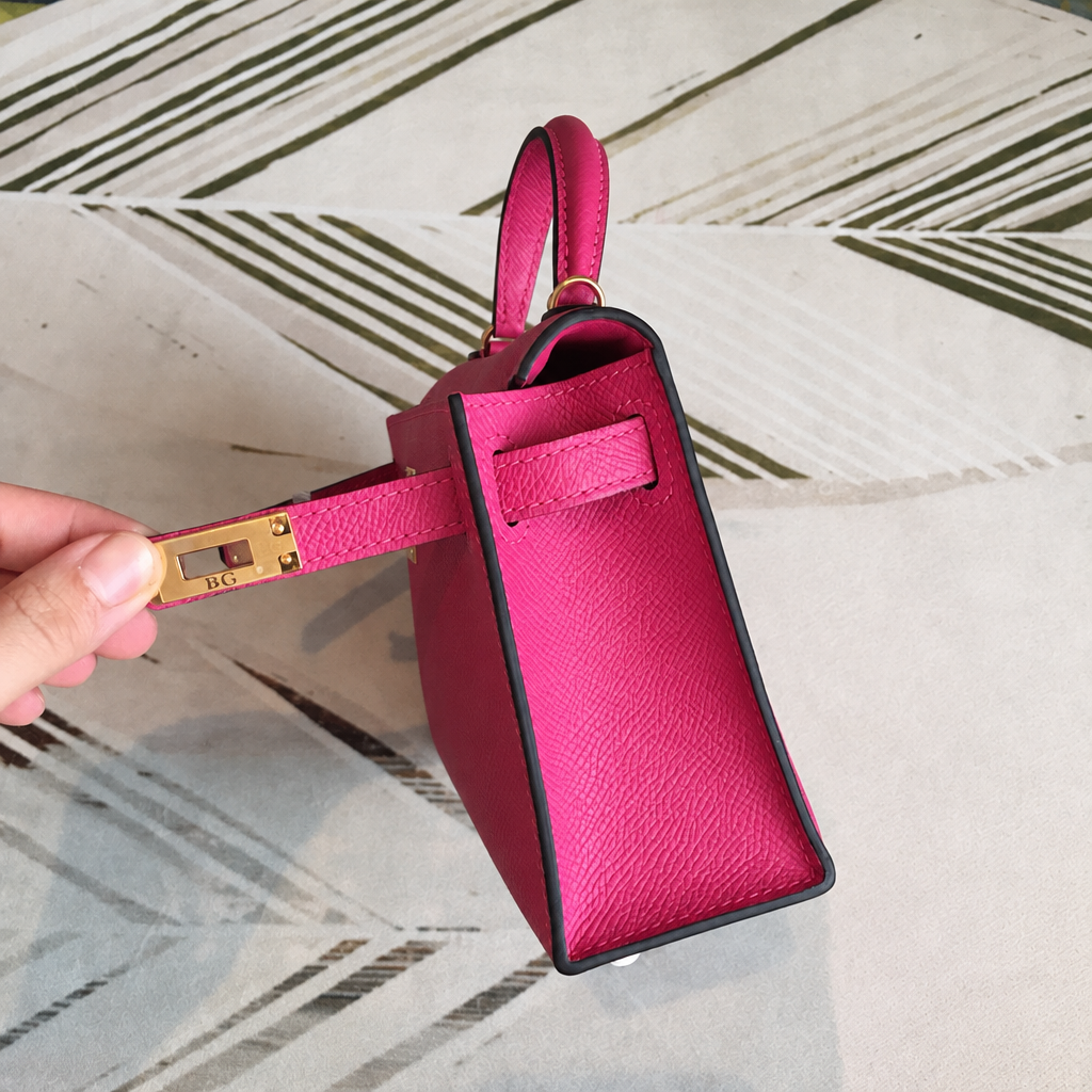 Mini Kelly 20 Sellier Pink Shoulder Bag