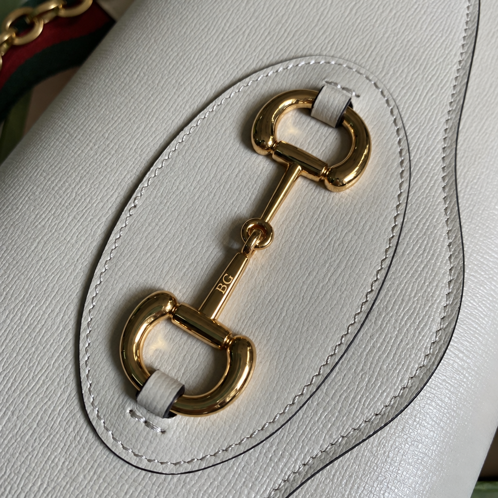 Horsebit 1955 Small Bag in White Leather 677286 18YSX