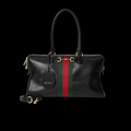 Boston Bag Borsetto Large in Black Leather