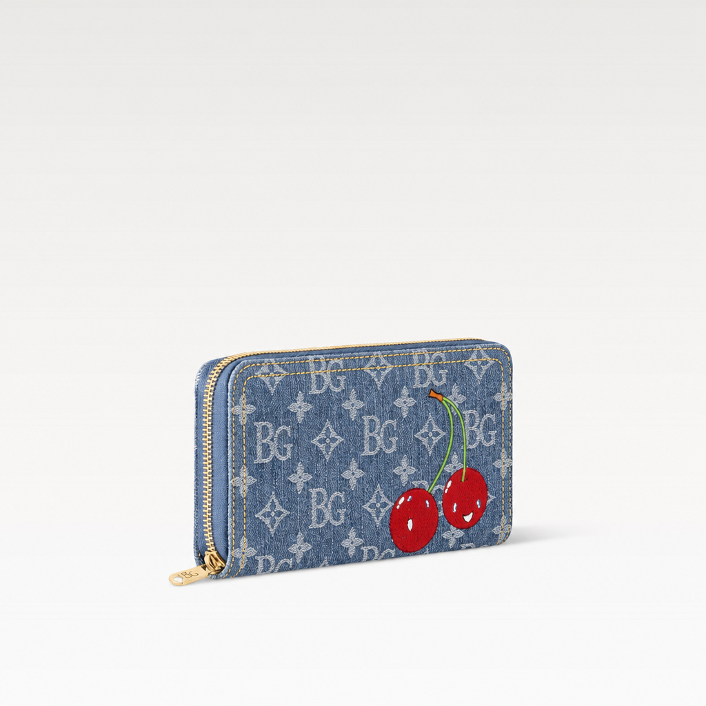 Zippy Wallet x TM Monogram Cherry Denim M23161