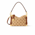 Side Trunk MM Raffia Bag in Natural/Brown