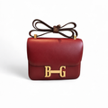 Constance 24 Burgundy Leather Shoulder Bag