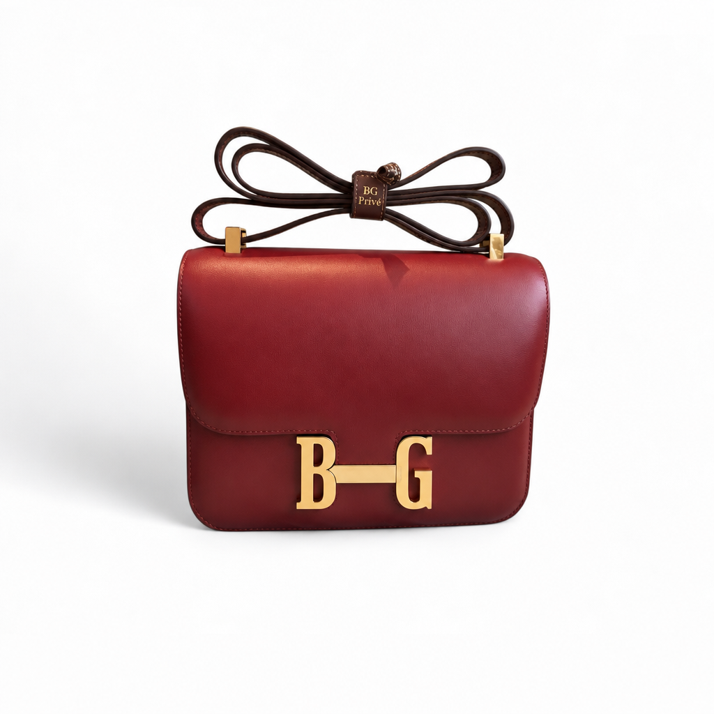 Constance 24 Burgundy Leather Shoulder Bag